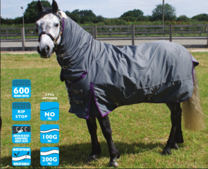Legacy Combo Turnout Rug (Grey) 200g Fill