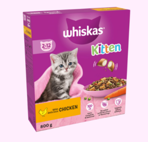 Whiskas Kitten 2-12mths Complete Dry With Chicken 800g